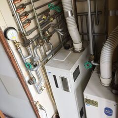 中古 CHOFU ボイラー 長府直圧式石油瞬間給湯器 可動品 現状  無料0円 持っていける方の画像