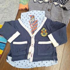 80サイズオールドネイビーニットカーディガントレーナーなど4点セットの画像