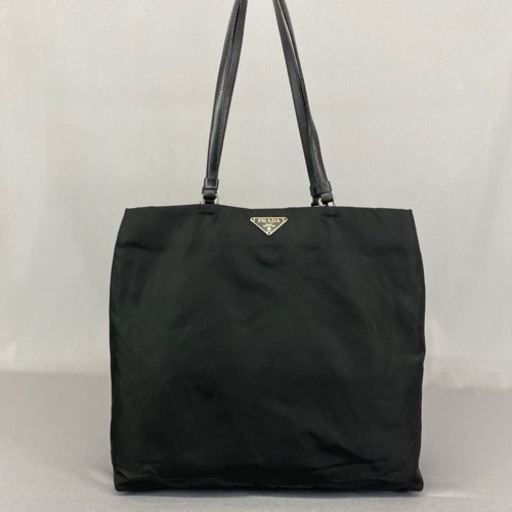 PRADA オールドプラダ 黒ナイロン×レザー 肩かけショルダートートバッグ  アンティーク 昭和レトロ