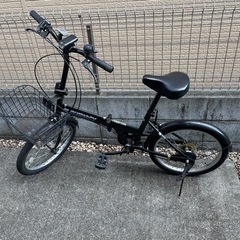 黒，降りたたみ自転車