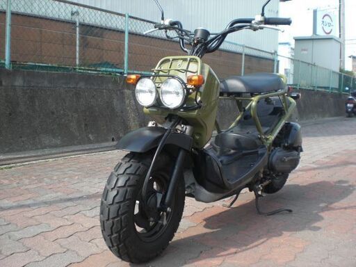 AF58 ズーマー キャブ車 カーキ サイドスタンド付き バッテリー/グリップ/プラグなど新品交換済み