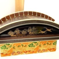 ◇和琴◇13弦琴 蒔絵あり183cm 琴柱／丸袋／琴カバー付き【引き取り歓迎】