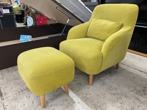 【愛品館 江戸川店】unico（ウニコ）1Pソファ+スツール ID:156-019390-007