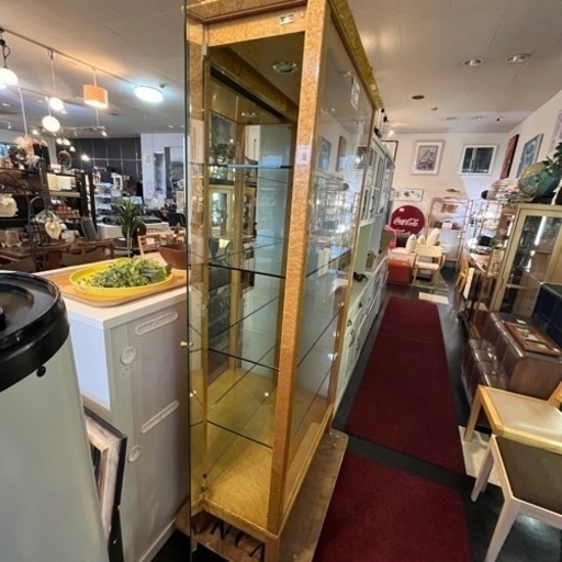 イタリア製 バーズアイメープル キュリオケース コレクションケース キュリオ コレクション ケース 飾り棚