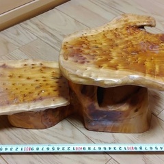 天然木 一枚板 敷板 インテリア 和風 雑貨 一点物 切り株 台 原木 輪切り の画像