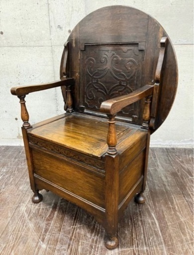 英国 アンティーク モンクスベンチ ベンチテーブル テーブル 椅子 チェア イス 収納付き