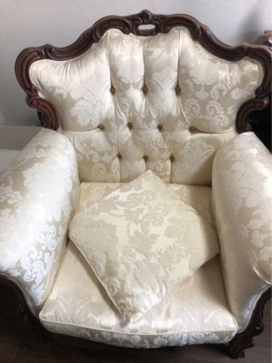 本日最終日★高級椅子イタリア製　一人掛けソファー　状態良好