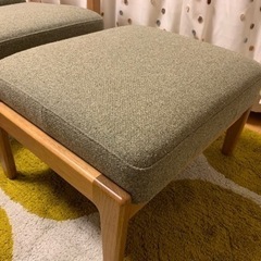 【引取り限定】★限界価格★お洒落ソファ★ unico VISKA(ヴィスカ) 3シーターソファ&オットマンのフルセット　#北欧家具　#おしゃれの画像