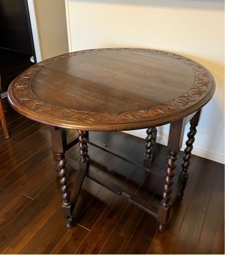 イギリス　ヴィンテージ　折りたたみ　ゲートレッグ　テーブル