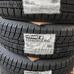 23年製！155/65R14ヨコハマタイヤIG60スタッドレスタイヤ新品4本 作業 