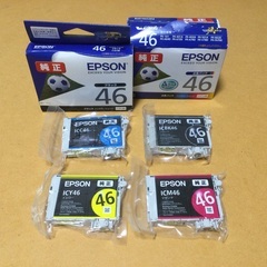 【新品未開封】EPSONインクカートリッジ 46番 ブラック1個＋4色セット1個の画像