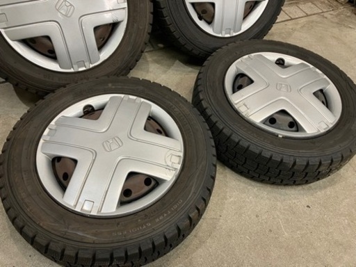 【W2960】19年 155/65R13 ダンロップ ウインターマックスWM01 ホンダ鉄ホイール ライフ ザッツ ゼスト スタッドレ