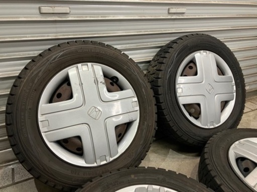 【W2960】19年 155/65R13 ダンロップ ウインターマックスWM01 ホンダ鉄ホイール ライフ ザッツ ゼスト スタッドレ