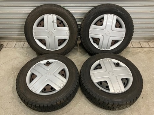 【W2960】19年 155/65R13 ダンロップ ウインターマックスWM01 ホンダ鉄ホイール ライフ ザッツ ゼスト スタッドレス