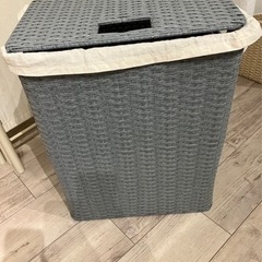 【美品】ランドリーバスケット Diario(ディアリオ) ブルーグレーの画像