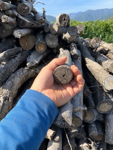 広葉樹　細薪　軽トラ山盛り