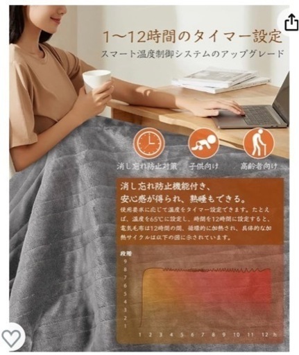 電気毛布 掛け敷き兼用 電気ひざ掛け 電気ブランケットふかふか