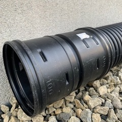 暗渠コルゲート管ダブル　長さ222cm 直径10cmの画像