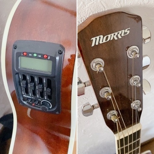 Morris エレアコ R401NAT アコースティックギター 専用ケース付き