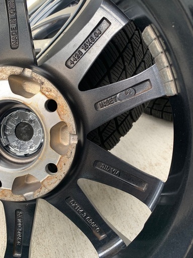 2018年　CR-Z等　スタッドレスタイヤ　185/65R15 ホイールセット　センター7分山　