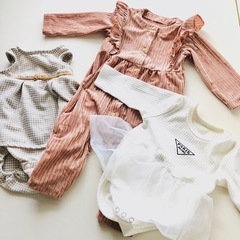 60サイズ〜80サイズ 新生児 ベビー服 ロンパース 2wayオールの画像