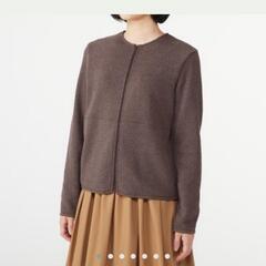 【無印良品】ブラウン　M　フリースカーディガンの画像