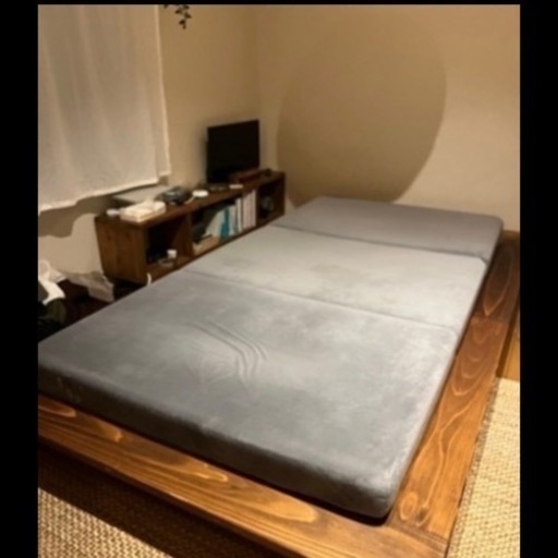シングルマットレス三つ折りグレー