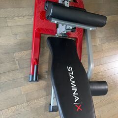 ちょこザップ2ヶ月分で‼️自重全身トレーニング　STAMINA X トレーニングベンチ 腹筋 トレーニング器具 スクワット 1台4役の画像