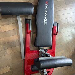 ちょこザップ2ヶ月分で‼️自重全身トレーニング　STAMINA X トレーニングベンチ 腹筋 トレーニング器具 スクワット 1台4役の画像