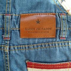 100サイズ　ダディーオダディー　デニムジャンパースカート　の画像