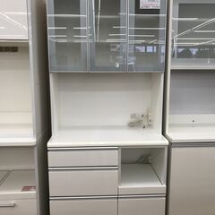 ★ジモティ割あり★ NITORI クロードシリーズ 食器棚 ホワイト H200×W88×D50 クリーニング済み KJ3394