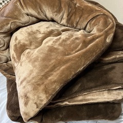 長方形こたつ布団 リバーシブル 茶色の画像