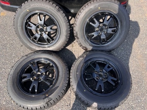 プリウス純正アルミホイール付 ブリヂストン スタッドレス 2021年製造1ヶ月程度使用のバリ山 195/65R15