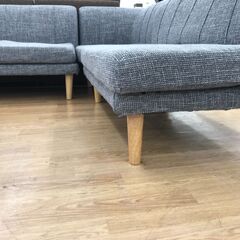 ☆ジモティ割あり☆ コーナーソファ グレー H74×W189×D189