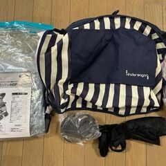 スリム縦型2人乗りベビーカー【キンダーワゴン】ネイビー