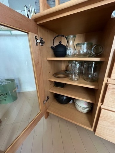 ISSEIKI 北欧風　アルター材キッチンシェルフ（幅89cm）