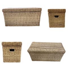 【REGASTOCK 川崎店】大型 ラタン ボックス 収納ケース 30cm×72cm×35cmの画像