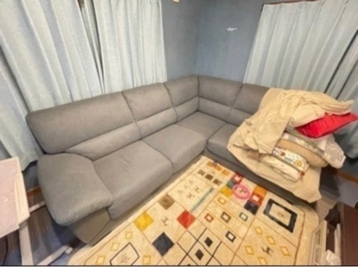 ニトリ　3〜4人掛けソファ　カウチソファ