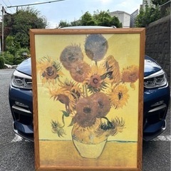 まだ決まってません☺️超大型！超高細プリント！ゴッホ ひまわり 15本 額縁つき アートプリント 絵画の画像