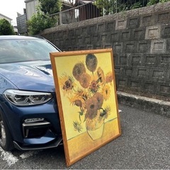 まだ決まってません☺️超大型！超高細プリント！ゴッホ ひまわり 15本 額縁つき アートプリント 絵画の画像
