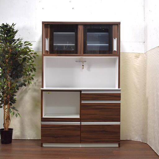 浅川木工　ジョイフル　幅120cm OP Wal ダイニングボード　食器棚 浅川木工 ジョイフル 幅120cm OP Wal ダイニングボード 食器棚 12/3