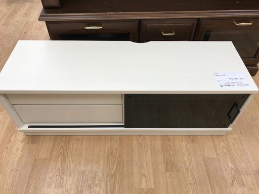 ★ジモティ割あり★  TV台 ホワイト H41×W120×D38 クリーニング済み KJ3397