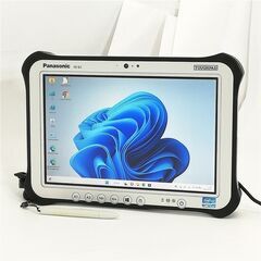 送料無料 10.1型 タブレット Panasonic TOUGHPAD FZ-G1AABZZCJ 中古動作良品 Core i5 4GB 高速SSD 無線 Bluetooth Webカメラ Windows11 Office済