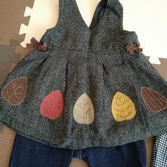 80サイズ　ラポシェビスキュイワンピース　女の子子供服23の画像