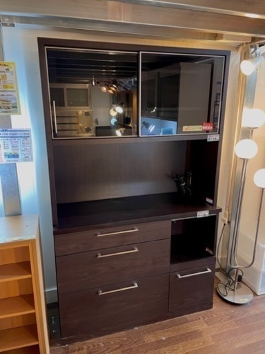 値下げしました‼️配達可【食器棚】【河口家具】クリーニング済み【管理番号12810】