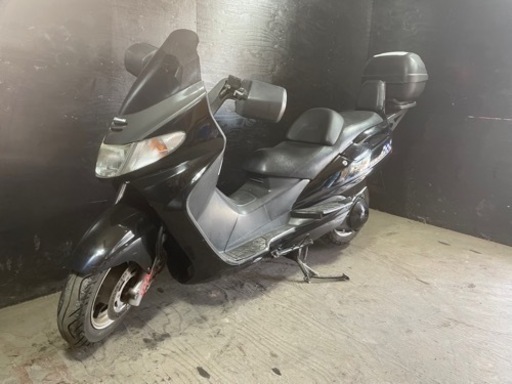 ★お支払い総額2.8万円★買取強化中！どんな車両も1万円～保証します！ スズキ スカイウェイブ250 CJ41A リアボックス付き！社外マフラー！ 手直しベース 激安ビッグ！ちょっとした足に♪