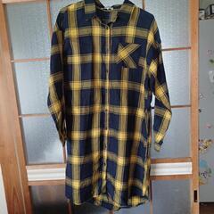 チェックロングシャツ