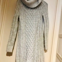 ニットワンピース　 ロングニット タートルニット ワンピ　バナナ...