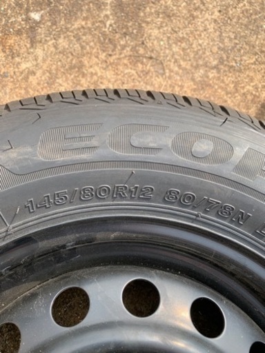 秋田発　ダイハツ　アトレー　ハイゼット　純正ホイール&タイヤ　145/80r12