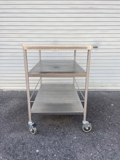 ②IKEA - FLYTTA フリッタ キッチンワゴン , ステンレススチール , 98x57 cm
